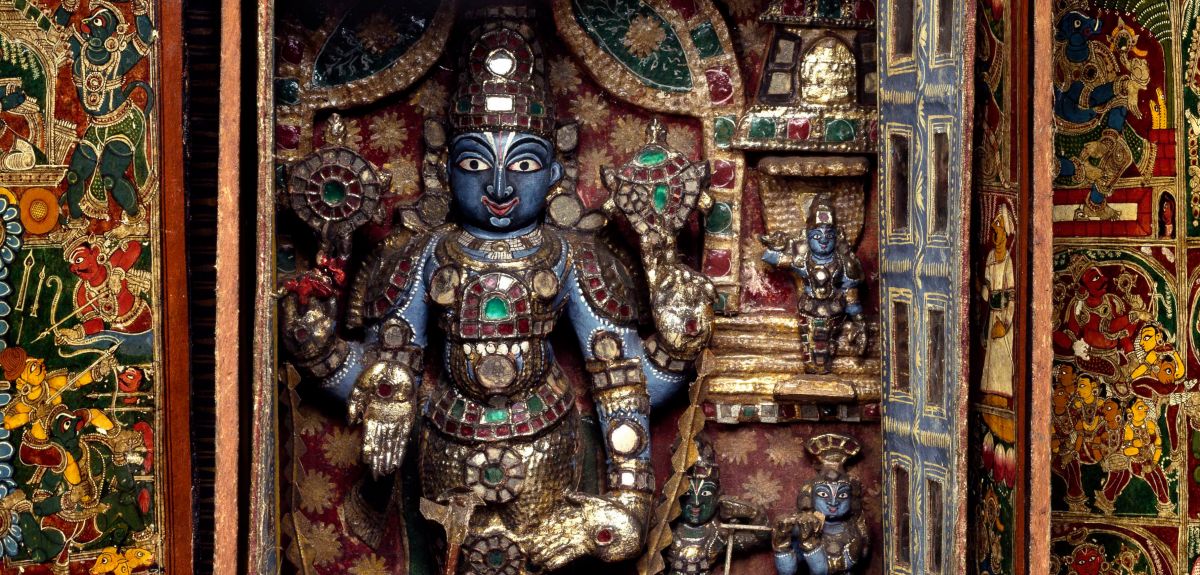 Portable shrine of Vishnu as Venkateshwara. Credit: The Ashmolean Museum, University of Oxford.