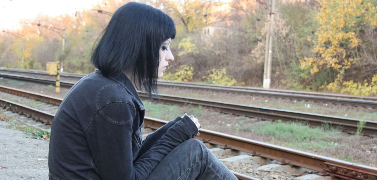 A goth young woman (Photo posed by model)