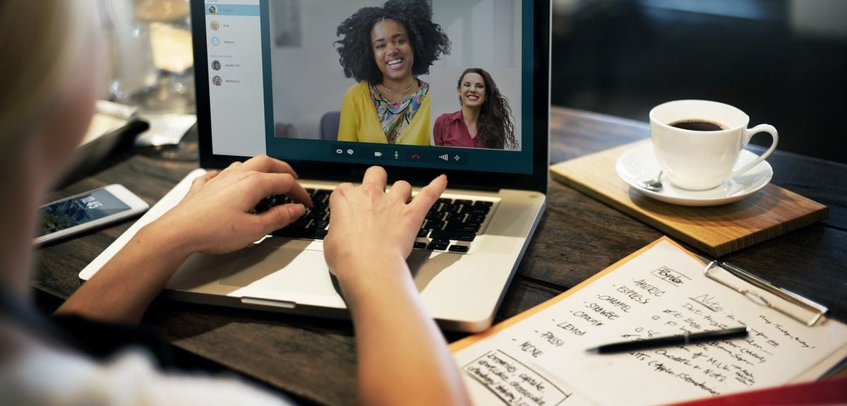 woman remote working