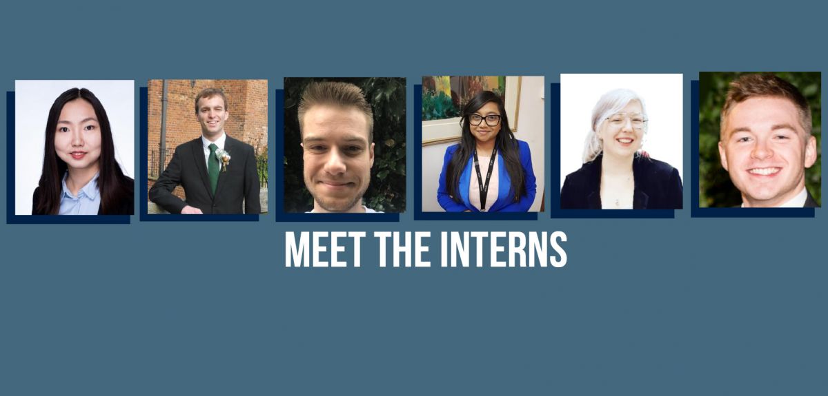 6 interns with Meet the interns text in white