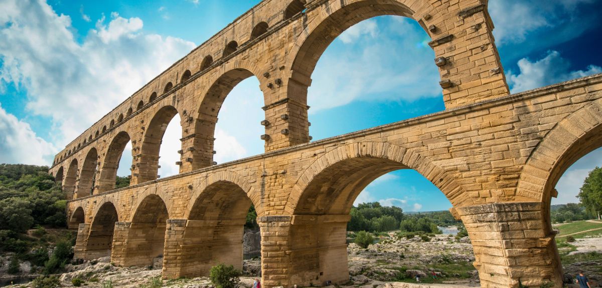 The aqueduct at Pont du Gard