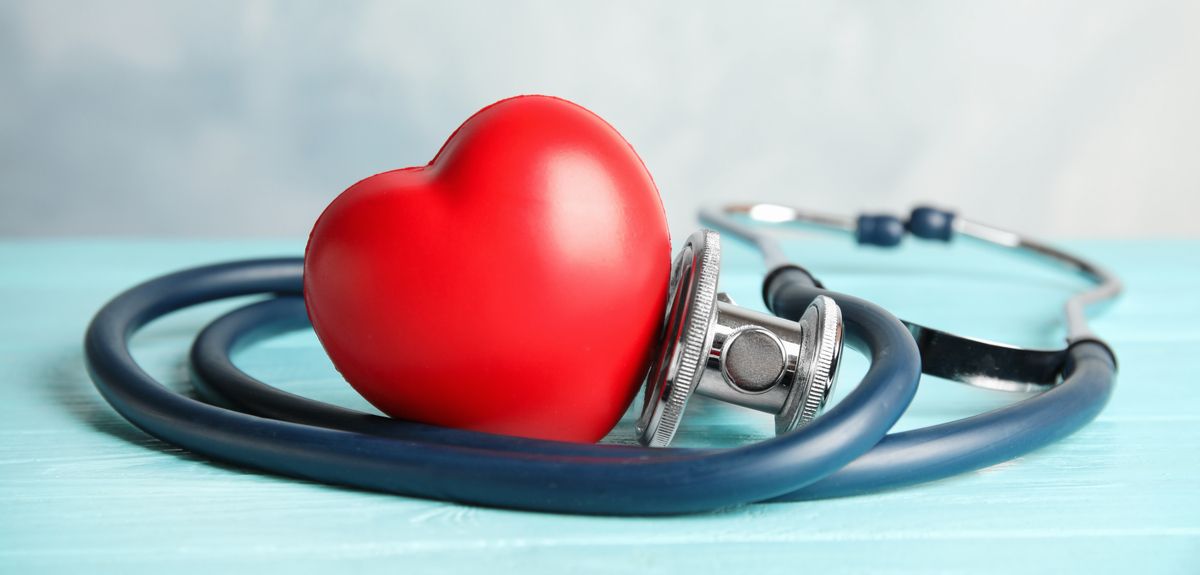 Heart with a stethoscope 