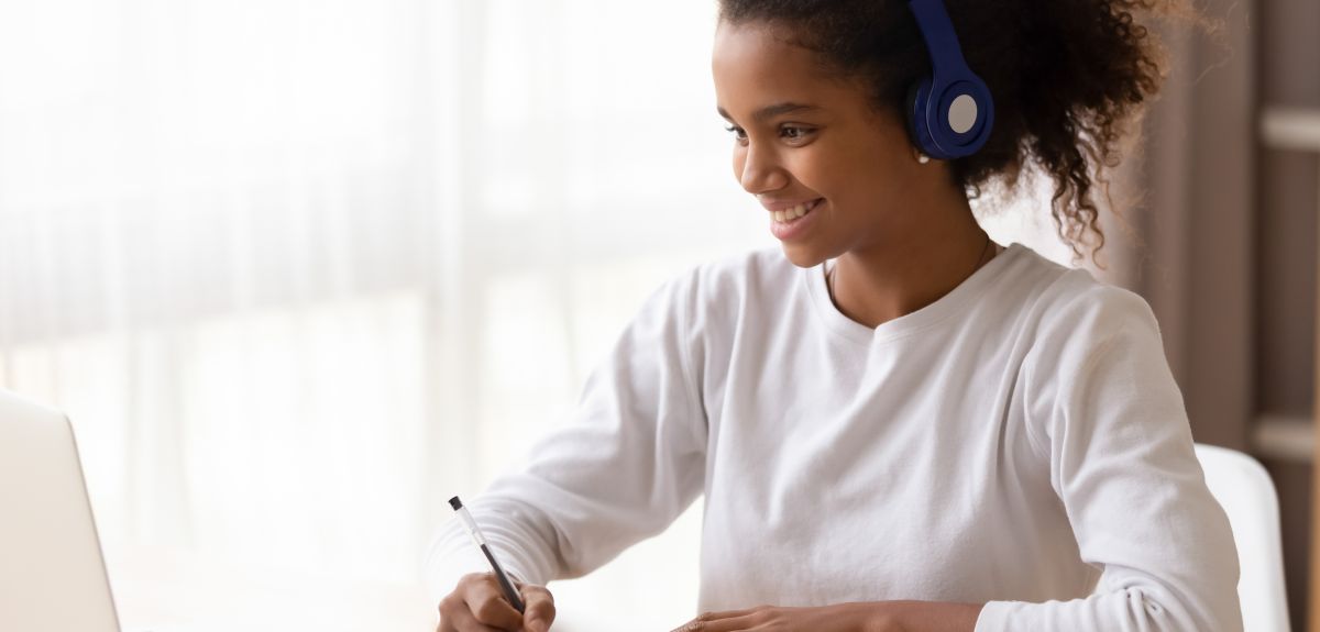 Girl studying online. Image credit: Shutterstock