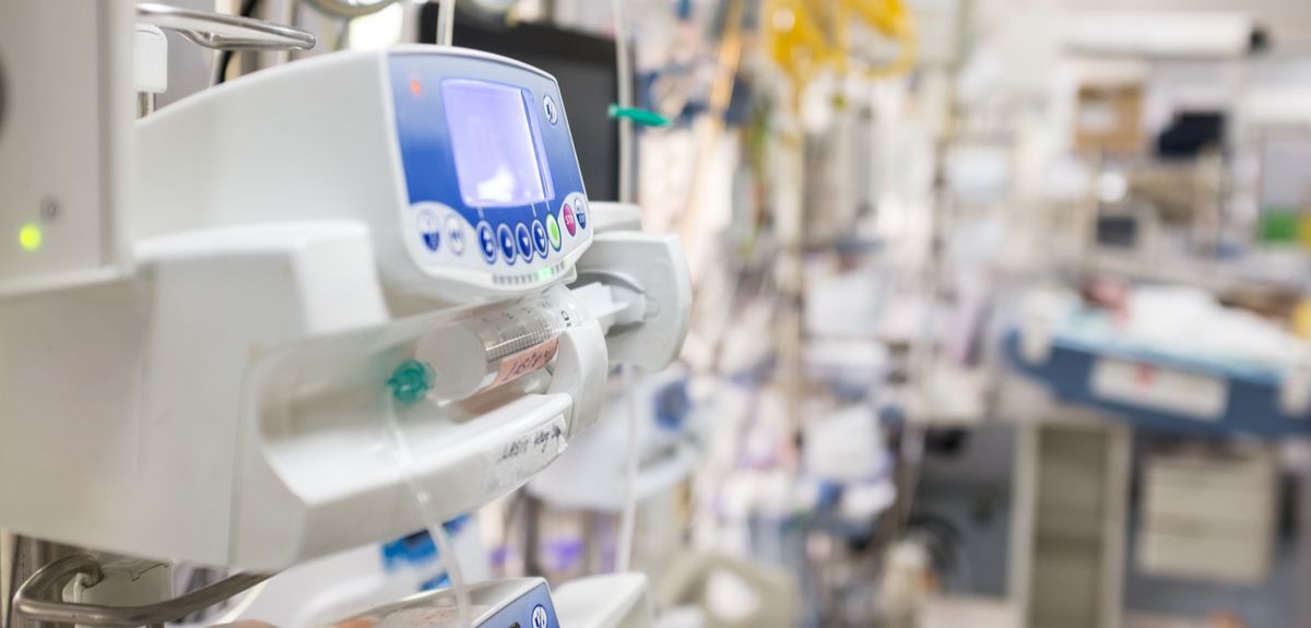 Infusion pump machine in hospital