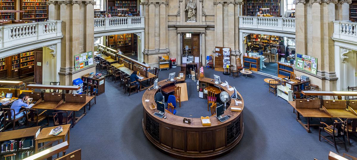 Interior view of the Radcliffe Camera library