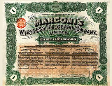 Marconi share certificate