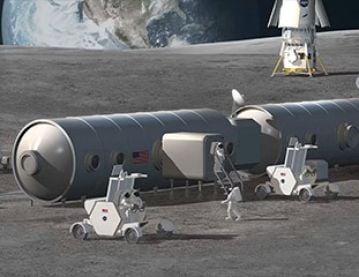 Illstration of moon base