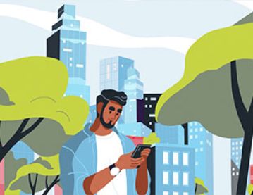 Illustration of park scene