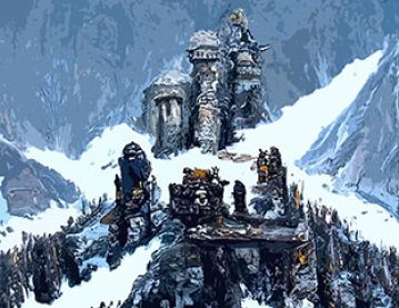 Painting of dwarf castle