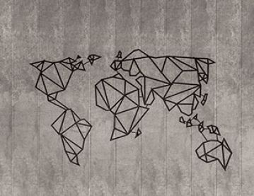 World map in lines