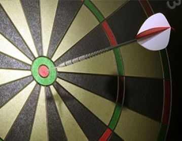 Dart board bullseye