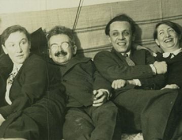 Old image of people laughing