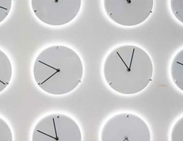 several clock faces