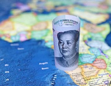 Chinese money and Africa map