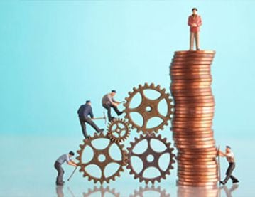 Stock image of making money