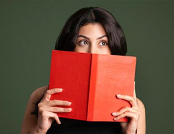 Woman and book
