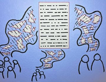 Illustration of AI in writing