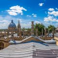 A panorama view of the center of Oxford skyline.