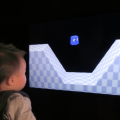 An infant watches a character display physically counterintuitive methods