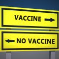 Sign depicting vaccine or no vaccine