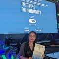 Maral Bayaara at the Prototypes for Humanity award ceremony