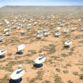 Illustration showing what the SKA-MID Africa Widefield site will look like when built. 