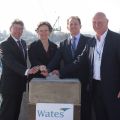 From left to right - Andy Wates, Director of Wates Group; Prof Irene Tracey, Vice-Chancellor of the University of Oxford; Sir Nigel Wilson, Group Executive of Legal and General; and Mark Tant, Managing Director for Wates