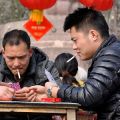 Chinese men smoking