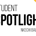 Student spotlight banner: Nkechi Balogun. Credits: University of Oxford