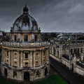 The Radcliffe Camera and All Souls College, viewed from the University Church of St Mary the Virgin.