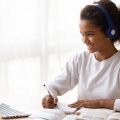 Girl studying online Image credit: Shutterstock