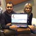 5th year Syrian medical students in an internet café in Syria receiving a tutorial on SyriaScholar.com