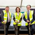 Image showing Sir James Wates, Chairman at Wates Construction Group; Professor Louise Richardson, Vice-Chancellor of the University of Oxford; Nigel Wilson, Chief Executive of Legal & General breaking ground at new Life and Mind Building
