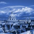 Oxford skyline in blue tones