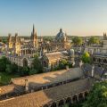 An image of Oxford in the Summer, across the rooftops, August 2020