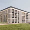 Artist's impression of the new academic building as part of Begbroke Science Park expansion