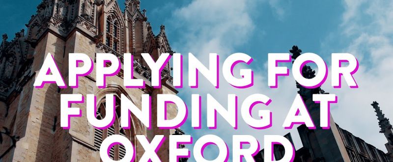 Applying for funding at Oxford